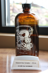 Half-growlers of Twisted Vine Brewery's beer can be purchased onsite, or in select locations.